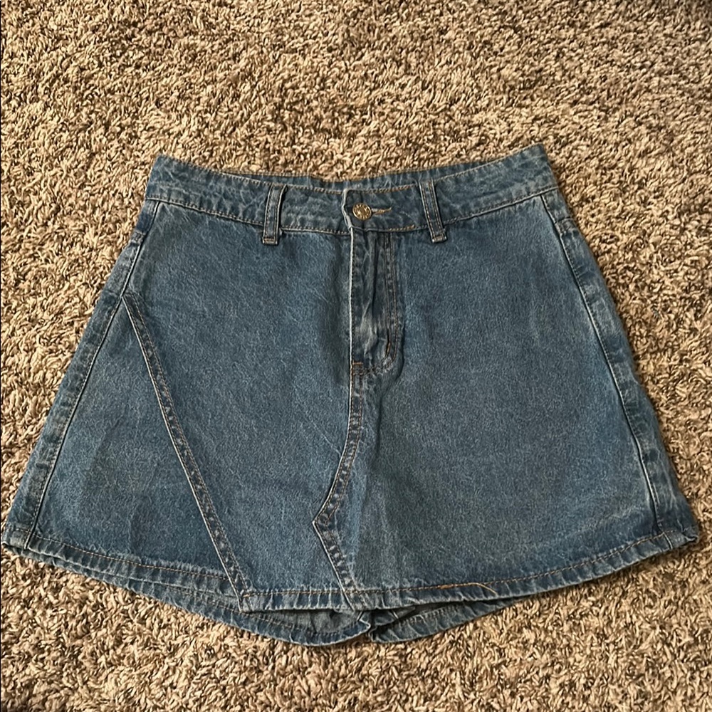 Denim Mini Skort
